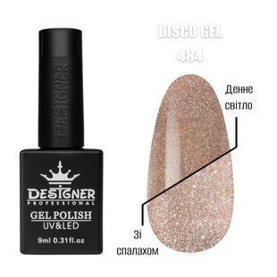Designer Professional Disco gel polish, 484, 9 мл &mdash; світловідбивний гель-лак для нігтів