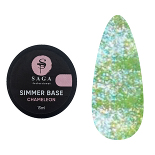 SAGA Professional Base Shimmer Chameleon, 05, 15 мл &mdash; база для гель-лаку з шимером з ефектом хамелеон