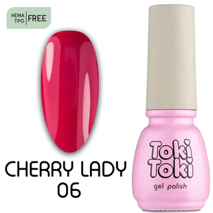 Toki-Toki Gel polish, Cherry Lady, CL06, 5 мл &mdash; гель-лак для нігтів