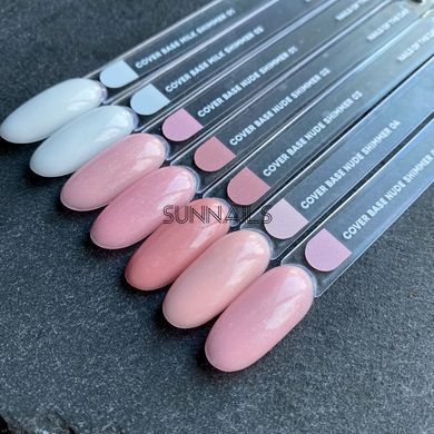 NAILSOFTHEDAY Cover base nude shimmer 01, 30 мл &mdash; камуфлююча база для гель-лаку з шиммером