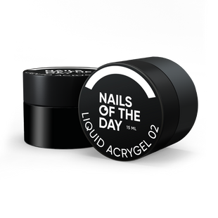 NAILSOFTHEDAY Liquid Acrygel, 02, 15 мл &mdash; рідкий акригель нової формули для нігтів, насичено&ndash;молочний