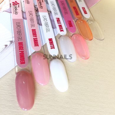 Nails Molekula Euro Fiber Gel, Beige Powder, FG1206, 12 мл &mdash; моделюючий гель для нігтів, бежева пудра
