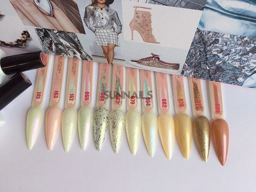 Nails Molekula Gel polish 022, 6 мл &mdash; гель-лак для нігтів, золоте мерехтіння