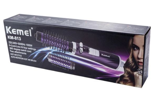 Фен-щітка для волосся Kemei, KM-813