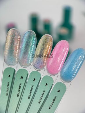 Siller Colour Top Shimmer, 05, 8 мл &mdash; камуфлюючий топ із блискітками