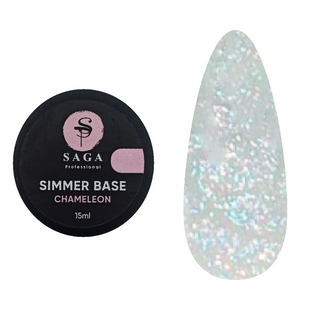 SAGA Professional Base Shimmer Chameleon, 07, 15 мл &mdash; база для гель-лаку з шимером з ефектом хамелеон