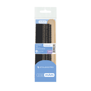 Staleks змінні файли papmAm 10 шт та дерев'яна основа 2 шт 240 грит PRO EXPERT 22 DFCE-22-240/10