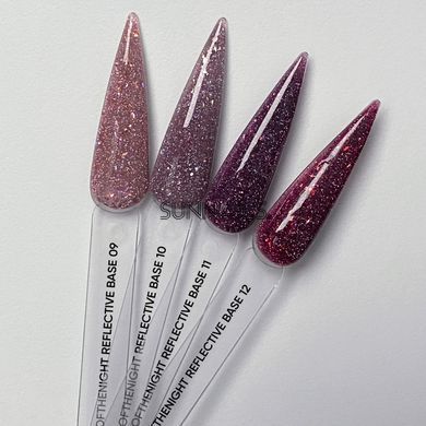 NAILSOFTHENIGHT Reflective base, 11 &mdash; камуфлююча світловідбиваюча база з шимером, 10 мл