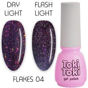 Toki-Toki Gel polish, Flakes, 004, 5 мл &mdash; гель-лак для нігтів