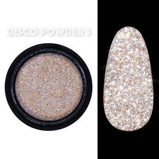 Світловідбивна пудра-втирання (втирка) Designer Professional Disco powder №3