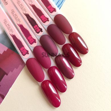 Nails Molekula Gel polish 074, 6 мл &mdash; гель-лак для нігтів, темно-червоний