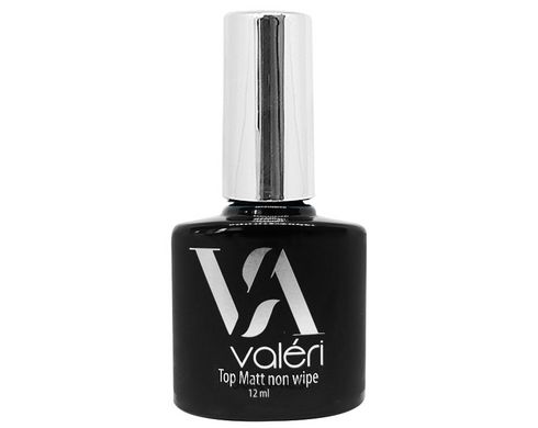 Valeri Top Matte Non Wipe, 12 мл — топ для гель-лаку матовий без липкого шару