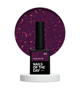 NAILSOFTHEDAY Malbec base potal, 03, 10 мл &mdash; вітражна база з золотою поталлю