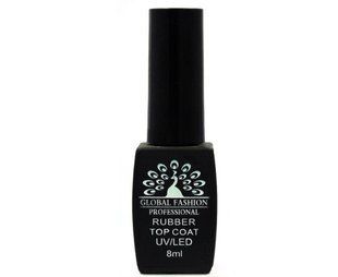 Global Fashion Rubber Top Coat, 8 мл &mdash; каучуковий топ для гель-лаку