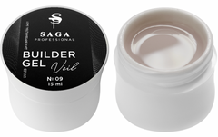 SAGA Professional Builder Gel Veil, 09, 15 мл — гель для нарощення