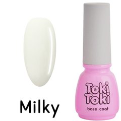 Toki-Toki Base, Milky, 5 мл — камуфлююча молочна база для гель-лаку