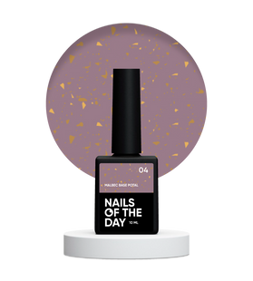 NAILSOFTHEDAY Malbec base potal, 04, 10 мл &mdash; вітражна база з золотою поталлю
