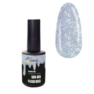 Nails Molekula Base Flash, Frozen Love, 12 мл — світловідбивна база для гель-лаку, заморожена любов