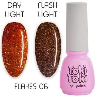Toki-Toki Gel polish, Flakes, 006, 5 мл &mdash; гель-лак для нігтів