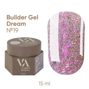NEW Valeri Dream Builder Gel, 19, 15 мл &mdash; гель для нарощення нігтів