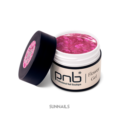 PNB Flower Gel, Pink Blossom, 5 мл — гель із сухоцвітами, рожевий цвіт