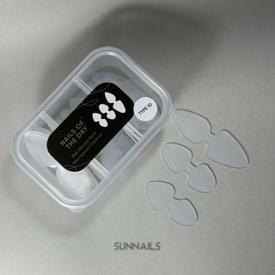 NAILSOFTHEDAY Nail Silicone Double mold, 2 in 1, Type 10 — силіконові молди для для верхнік форм, 36 шт