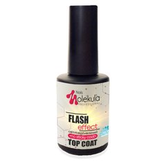 Nails Molekula Top Flash Effect, 12 мл — топ для гель-лаку світловідбивний