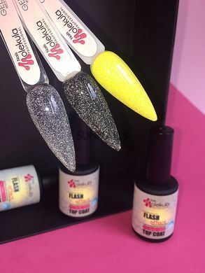 Nails Molekula Top Flash Effect, 12 мл &mdash; топ для гель-лаку світловідбивний