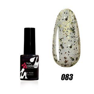 Nails Molekula Gel polish 083, 6 мл &mdash; гель-лак для нігтів, срібний глітер