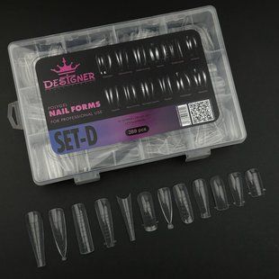 Верхні форми для нарощення нігтів Designer Professional, Set D, 288 шт/уп
