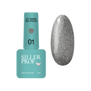 Siller gel polish, Icy spark, 01, 8 мл &mdash; світловідбивний гель-лак для нігтів