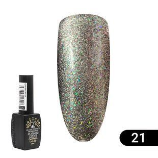 Global Fashion Cat Eye Platinum gel polish, 21, 8 мл &mdash; гель-лак для нігтів з ефектом платинове котяче око