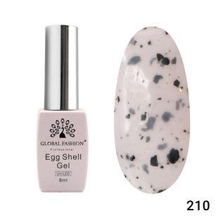 Global Fashion Egg Shell gel polish, 210, 8 мл &mdash; гель-лак для нігтів з ефектом перепелиного яйця