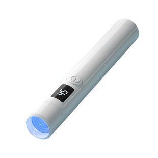 Портативний круглий ліхтарик для манікюру на акумуляторі, LED+UV, 3W, білий