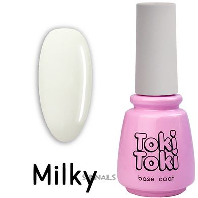 Toki-Toki Base, Milky, 15 мл — камуфлююча молочна база для гель-лаку