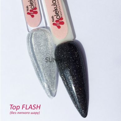 Nails Molekula Top Flash Effect, 12 мл &mdash; топ для гель-лаку світловідбивний