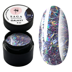 SAGA Professional Galaxy Glitter gel, 05, 8 мл — гель для дизайну з глітером