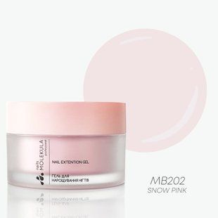 Nails Molekula Builder gel MOUSSE, MB202, SNOW PINK, 15 мл &mdash; гель для нарощення нігтів