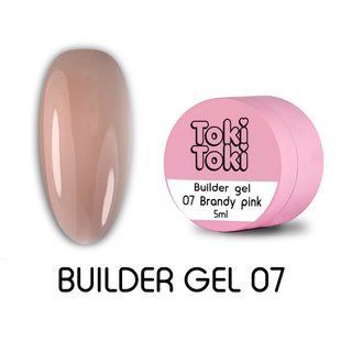 Toki-Toki Builder Gel, Brandy Pink, 07, 5 мл &mdash; гель для нарощення нігтів