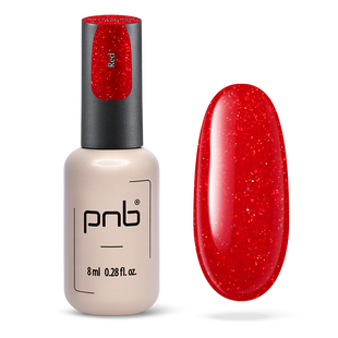 PNB Crystal Base, Red, 8 мл &mdash; світловідбивна база для гель-лаку