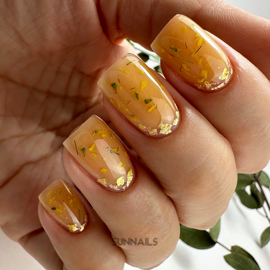 PNB Flower Gel, Marigold Mist, 5 мл — гель із сухоцвітами, туман календули