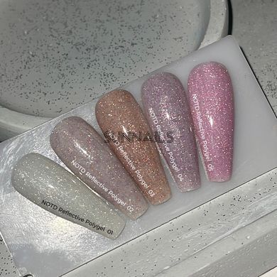 NAILSOFTHENIGHT Reflective Polygel, 02, 15 мл &mdash; рідкий світловідбиваючий полігель для нігтів