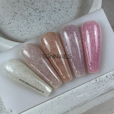 NAILSOFTHENIGHT Reflective Polygel, 02, 15 мл &mdash; рідкий світловідбиваючий полігель для нігтів