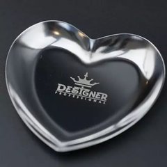 Металевий лоток для інструментів, форма серце, колір срібло, розмір 9,3х9,3 см від Designer Professional