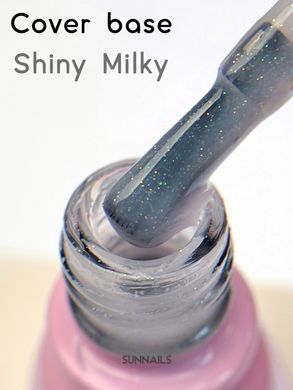 Toki-Toki Base, Shiny Milky, 15 мл — камуфлююча молочна база для гель-лаку з блиском