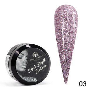 Global Fashion Super Bright Platinum gel paint, 03, 5 гр &mdash; гель-фарба для дизайну нігтів