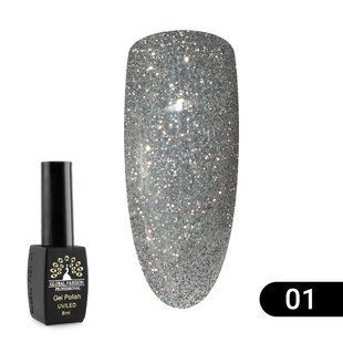 Global Fashion Disco Shine Spectrum gel polish, 01, 8 мл &mdash; гель-лак для нігтів світловідбивний