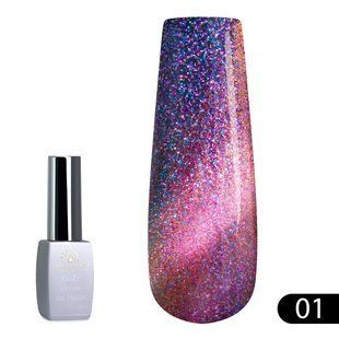 Global Fashion Fairy Cat Eyes gel polish, 01, 8 мл &mdash; світловідбивний гель-лак для нігтів з ефектом котяче око