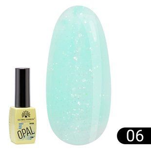 Global Fashion Opal Rubber Base, 06, 8 мл &mdash; каучукова база для гель-лаку опал