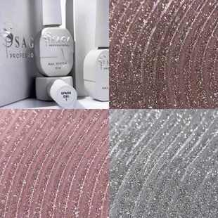 SAGA Professional Spark gel polish set, 3 шт &times; 10 мл &mdash; набір гель-лаків для нігтів